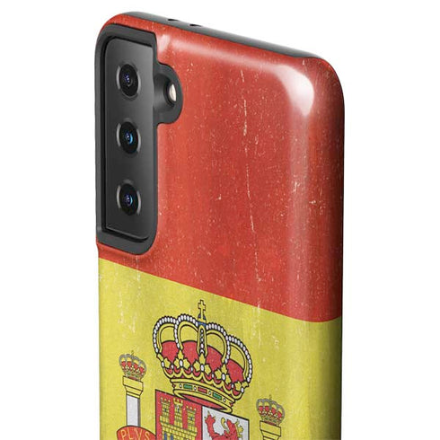 Spain Flag Distressed Galaxy S21 Plus 5G Pro Case